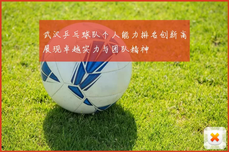 武汉乒乓球队个人能力排名创新高展现卓越实力与团队精神